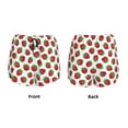 thumbnail image 5 of Picia Hand Drawn Strawberry Pattern Women's 2 in 1 Athletic Running Shorts High Waisted Workout Casual Gym Sweat Shorts with Comfy Liner Zipper Pockets-X-Large, 5 of 9