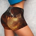 thumbnail image 4 of Logiee Fiery Dragon Of Chaos Print Women's Biker Shorts,Workout Gym Shorts,Scrunch Shorts,Tummy Control Hidden Scrunch Running Yoga Shorts-Large, 4 of 8