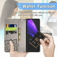 thumbnail image 6 of Mantto For Galaxy Z Fold 5 Wallet Case, Bling Diamond PU Leather Flip Wallet Case Hand Strap Butterfly Embossed Flip Stand Card Holder Magnetic Cover for Samsung Galaxy Z Fold 5, Gray, 6 of 7