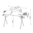 thumbnail image 5 of X-Shaped Computer Gaming Desk with Integrated Monitor Stand, Hook and Cup Holder, 2 Audio Baskets, 39 "L x 23.6" W x 29.5 "H, 5 of 5