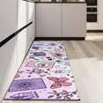 thumbnail image 4 of Purple Gothic Cat Crystal Pattern Kitchen Rug Mat,Kitchen Runner Rugs Non Skid Washable,Decorative Kitchen Floor Mats for Kitchen,Sink,Laundry,17"X47", 4 of 5