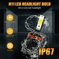 thumbnail image 2 of 2Pcs Car LED Headlight Bulbs LED Driving Lamp All-in-one Conversion Kit H11 40W IP67 Waterproof, 2 of 8