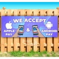 thumbnail image 1 of We Accept Online Pay 13 oz Vinyl Banner With Metal Grommets, 1 of 4