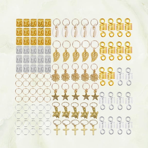 Raindrops 120Pcs Hollow Design Metal Hair Tube for Dreadlocks Assorted Color Decoration