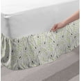 thumbnail image 2 of Dandelion Bed Skirt, Blowball Flower Pattern with Retro Inspirations Summer Flora Design, Elastic Bedskirt Dust Ruffle Wrap Around for Bedding Decor, 4 Sizes, Apple Green Emerald, by Ambesonne, 2 of 2