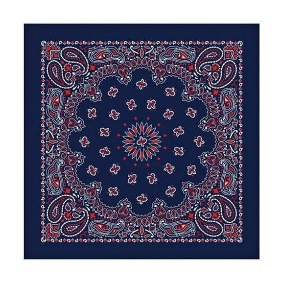 Carolina Manuf USA Paisley Bandanas - Blue/Red Bandana Set