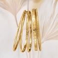 thumbnail image 4 of Ross-Simons 18kt Gold Over Sterling Jewelry Set: 5 Textured Bangle Bracelets, Women's, Adult, 4 of 6