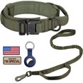 thumbnail image 1 of WAAYEE Collar Táctico para Perro, Collar Ajustable de Entrenamiento Militar de Nylon con Asa de Control y Hebilla de Metal Pesado para Perros Medianos y Grandes, con Parches y Estuche Airtags (XL, Ve, 1 of 8