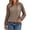 Brown tops fou women #1, variant on Women Hooded Ribbed Pullover Tops, Raglan Long Hollow Lace Crochet Sleeves Drawstring Casual Sweatshirt For Daily Casual Wear Brown,S