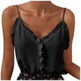 thumbnail image 1 of Camisolas de gasa con cuello en V liso informal para mujer, chaleco sin mangas, camiseta sin mangas Fridja gh1391, 1 of 1