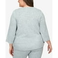 thumbnail image 5 of Alfred Dunner Womens Plus-Size Flower Embroidery Split Hem Top, 5 of 6