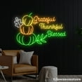 thumbnail image 2 of Glowneon Grateful Thankful Blessed Neon Sign, Pumpkin Led Sign, Thanksgiving Decor, Holiday Gifts, 2 of 5