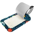 thumbnail image 2 of Square 2Pack PU Leather Planets Spaceships Cruise Luggage Tag with Privacy Cover and Name ID Tag for Travel Handbags Backpacks Luggage Tags, 2 of 6