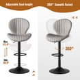 thumbnail image 4 of Hawsaiy Bar Stools Set of 4, Modern Swivel Bar Chairs with Mid Back and Adjustable Seat Height,Gray, 4 of 10