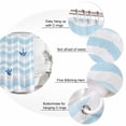 thumbnail image 6 of Blue White Striped Waterproof Fabric Shower Curtain, Starfish Coastal Waves Waterproof Fabric Shower Curtain for Bathroom Curtains Bathtubs Hotel Washable Shower Curtains with 12 Hooks Stall 48x72in, 6 of 8
