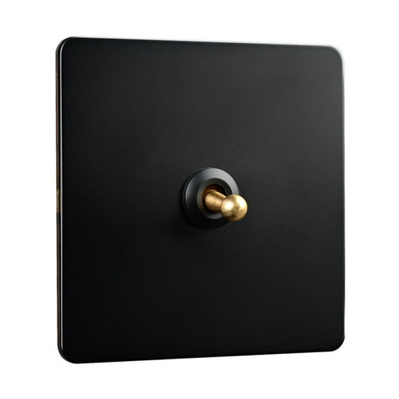 86 Type Stainless Steel Panel Wall Toggle Light Switch Brass Rod 1Way 2Way 1 Gang Smile Home