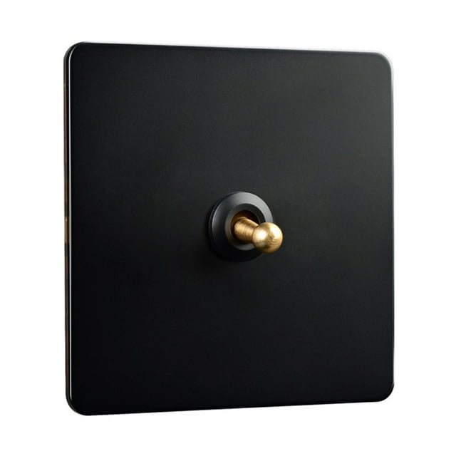 86 Type Stainless Steel Panel Wall Toggle Light Switch Brass Rod 1Way 2Way 1 Gang