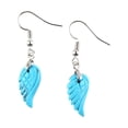 thumbnail image 1 of 1 Pair Pearl Earring Ear Stud Sweet Gift Exquisite Attractive Beautiful Long-lasting Rustproof Carved Crystal Angel Wing Type 10, 1 of 6