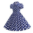 thumbnail image 4 of Gubotare Toddler Tulle Dress Girl Dress Floral Short Sleeve Dresses with Pockets for Girls Size 5-6T (Dark Blue,5-6 Years), 4 of 9