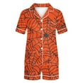 thumbnail image 5 of Yufatyle Women's Halloween Pajamas Set Collared Button Down Sleepwear Cute Ghost Spider Print Lounge Shorts Set Soft Homewear S, 5 of 5