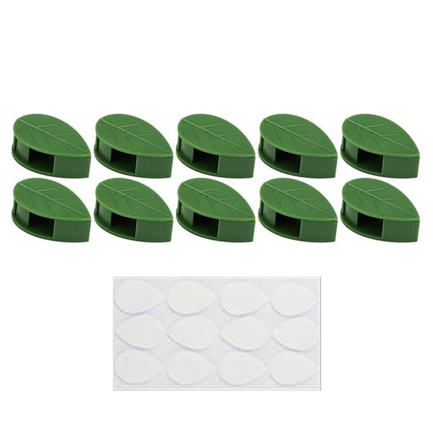 Billuyoard Clips de fijación para pared de plantas, 10 Uds., soporte Invisible autoadhesivo, gancho de enredaderas pegajosas, broches de fijación de hojas Decoración del hogar Billuyoard HA067720-01