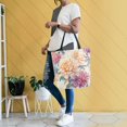 thumbnail image 6 of Large Canvas Bag 13.5x5.1x15 Inch Canvas Bag Shopping Canvas Bag Suitable For Outing Shopping Travel Out Of Large Capacity Storage Yellow Chrysanthemums, 6 of 9