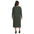 thumbnail image 4 of Terra & Sky Women’s Plus Rib Knit Jersey Midi Dress, 4 of 6