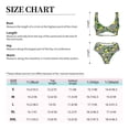 thumbnail image 6 of Wukai Lemons on Striped Women's Bikini Set Two Piece,wimsuit High Waisted V Neck Twist Front Adjustable Spaghetti Straps Bathing Suit-Medium, 6 of 7