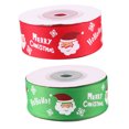 thumbnail image 2 of 25Mm Christmas Ribbon 10Yards Printed Xmas Tree Festival Grosgrain Xmas Tree Ribbons Ribbons Decoration Gift Wrapping Wweixi, 2 of 9