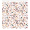 thumbnail image 2 of Ambesonne Paisley Shower Curtain, Bohemian Rose Buds Print, 69"Wx70"L, Pale Rose, 2 of 4