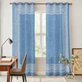 thumbnail image 5 of Kitchen Curtains 84 Inch Length 2 Panels, Sky Blue Retro Greek Key Grommets Window Treatment Curtain, Geometric Greece Ancient Farmhouse Thermal Curtains Drapes for Living Room/Bathroom, 5 of 9