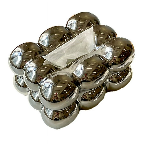 Bubble Design Tissue Box Holder Paper Dispenser for Bathroom Dining Table Stylish Tissue Organizer Decorative Napkin, B