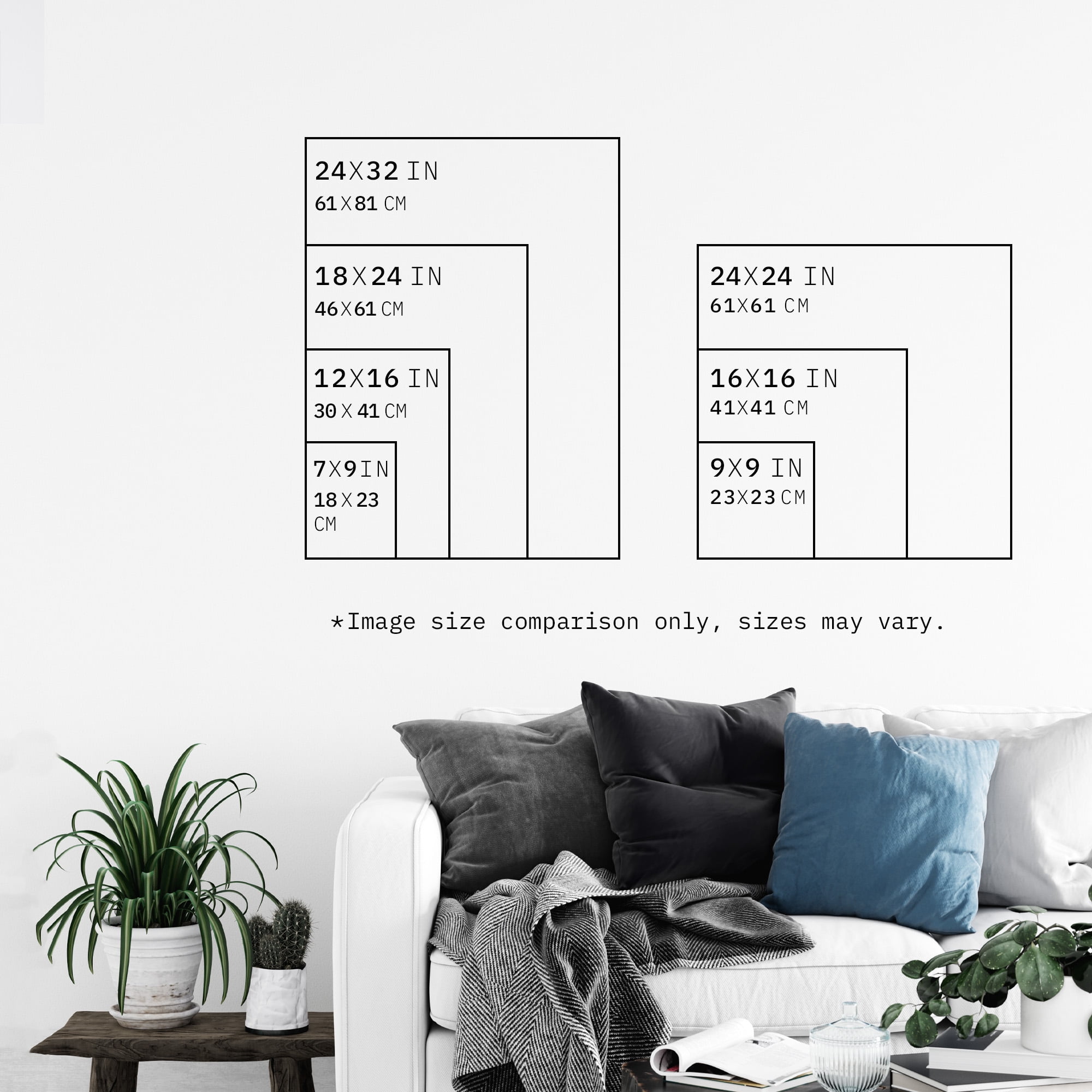 Modern Abstract Minimalist Cat Art Print Framed Poster Wall Decor 12x16 inch