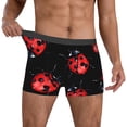 thumbnail image 2 of Kdxio Men's Boxer Briefs with Beautiful Red Ladybug Print - Comfortable and Breathable Underwear for Everyday Wear, 2 of 7