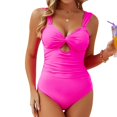 thumbnail image 4 of QHFBli Women One Piece Tummy Control Swimsuit High Waisted Bathing Suit Cut Out Swimwear, 4 of 5