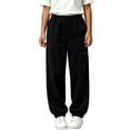 thumbnail image 3 of Boys Girls Sweatpants Winter Unisex Tween Kids 4-15Years Solid Color Bottoms Joggers with Pockets Elastic High Waisted Drawstring Soft Breathable Casual Daily Wear, 3 of 6