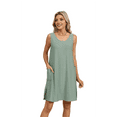 thumbnail image 3 of Women'S Summer Beach Vacation Dress Dark Green L, 3 of 10