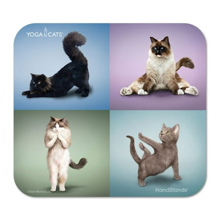 Deluxe Mouse Mat- Yoga Cats