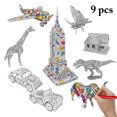 thumbnail image 2 of Coloring Puzzle Set 3D Funny Creative DIY Puzzle Painting Kit Puzzle Model Kit, 2 of 10