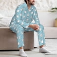 thumbnail image 7 of Fotbe Funny Chicken Pattern Long Sleeve Pajama Set for Men,Sleepwear Set,2-piece Loungewear Set,Soft PJs Comfy Nightwear with Pockets-X-Large, 7 of 7