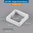 thumbnail image 5 of CIYISON 20mm Square Spacer Plastic Spacer for Single Socket Surround Light Switches Cover, 5 of 9