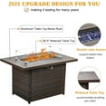 thumbnail image 6 of LayinSun 44" Propane Gas Fire Pit Table, 55000 BTU Rectangular Fire Pit with Glass Wind Guard for Outside Patio Deck Garden Backyard, 6 of 7