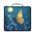thumbnail image 2 of Moonlight Wings Printed Zipper Binder with Handle&Shoulder Strap 2 inch 3 Ring 500+300 Sheet Capacity File Folder Organizer, 2 of 8