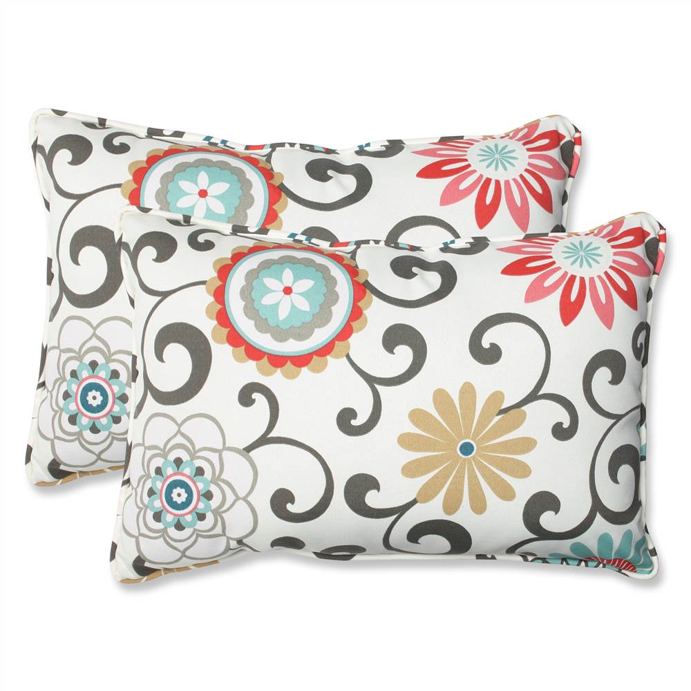 Pillow Perfect Outdoor/ Indoor Pom Pom Play Peachtini Oversized