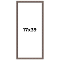 17x39 Frame Silver Real Wood Picture Frame Width 1.25 Inches | Interior Frame Depth 0.5 Inches |