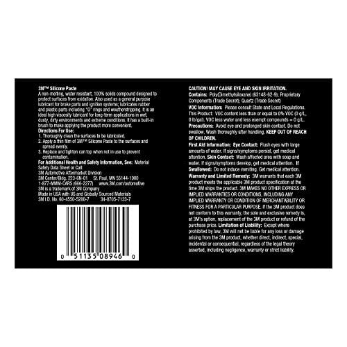 3M Silicone Paste, 08946, 8 oz, Clear