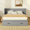 thumbnail image 2 of Queen Murphy Bed Cabinet with USB Port and a Large Drawer, Space-Saving Chest Cube Bed, Solid Wood Storage Bed can be Folded into a Cabinet,for Small Spaces Apartments Studio Guest Room, Gray, 2 of 7