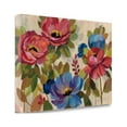 thumbnail image 2 of Tangletown Fine Art 'Coral and Blue Flowers' Print on Canvas, 2 of 2