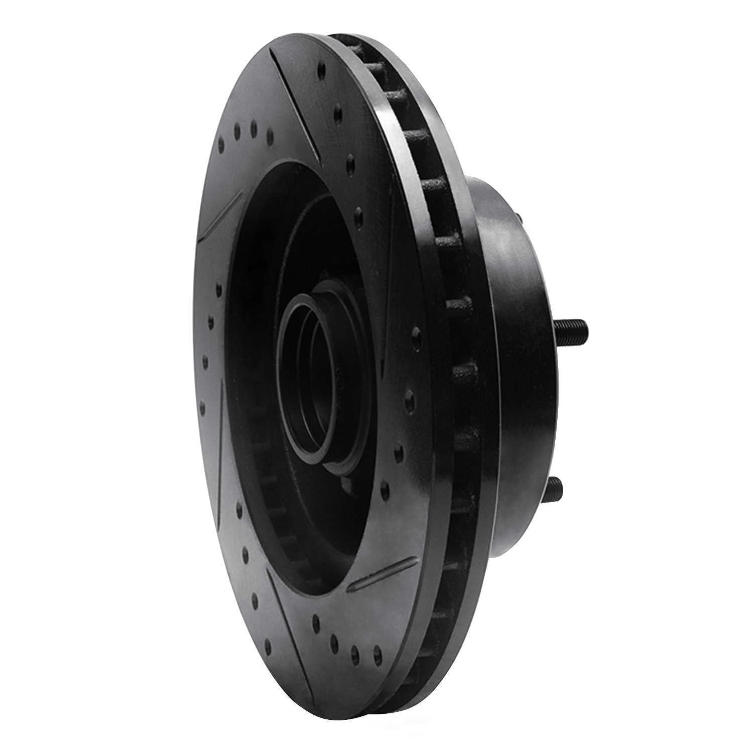 Dynamic Friction Company 633-47004L DFC Brake Rotor - Drilled And Slotted - Black
