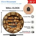 thumbnail image 3 of Wooden Bakery Clock Bread Lovers Gift 10-Inch Silent Wooden Wall Clock, Battery Operated (AA Batteries Not Included), Artistic Home Decor, 3 of 7